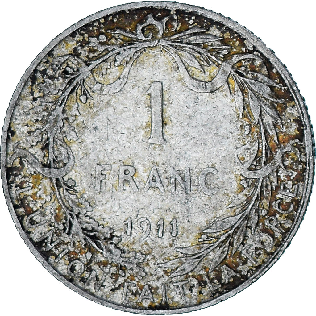 Belgique, Franc, 1911, , TTB, Argent, KM:72