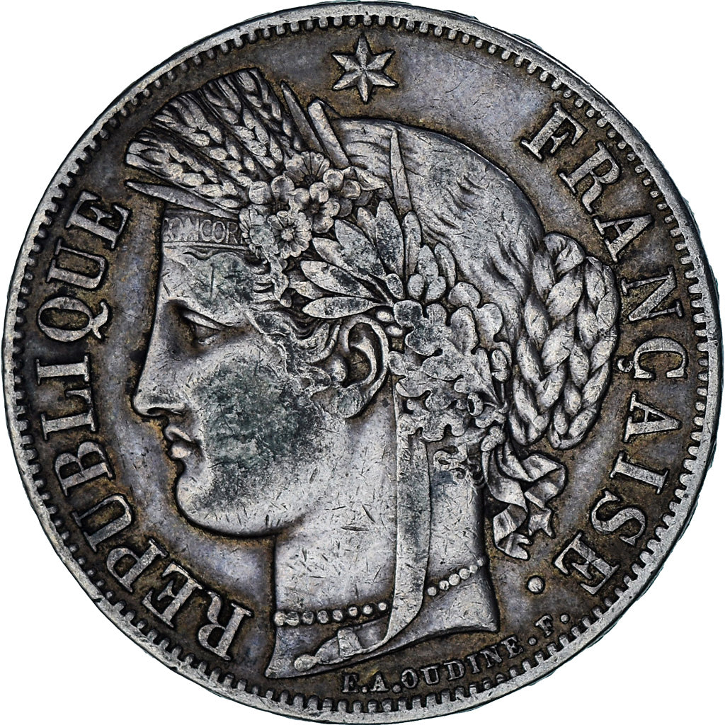 Coin, France, Cérès, 5 Francs, 1849, Paris, VF(30-35), Silver, KM:761.1