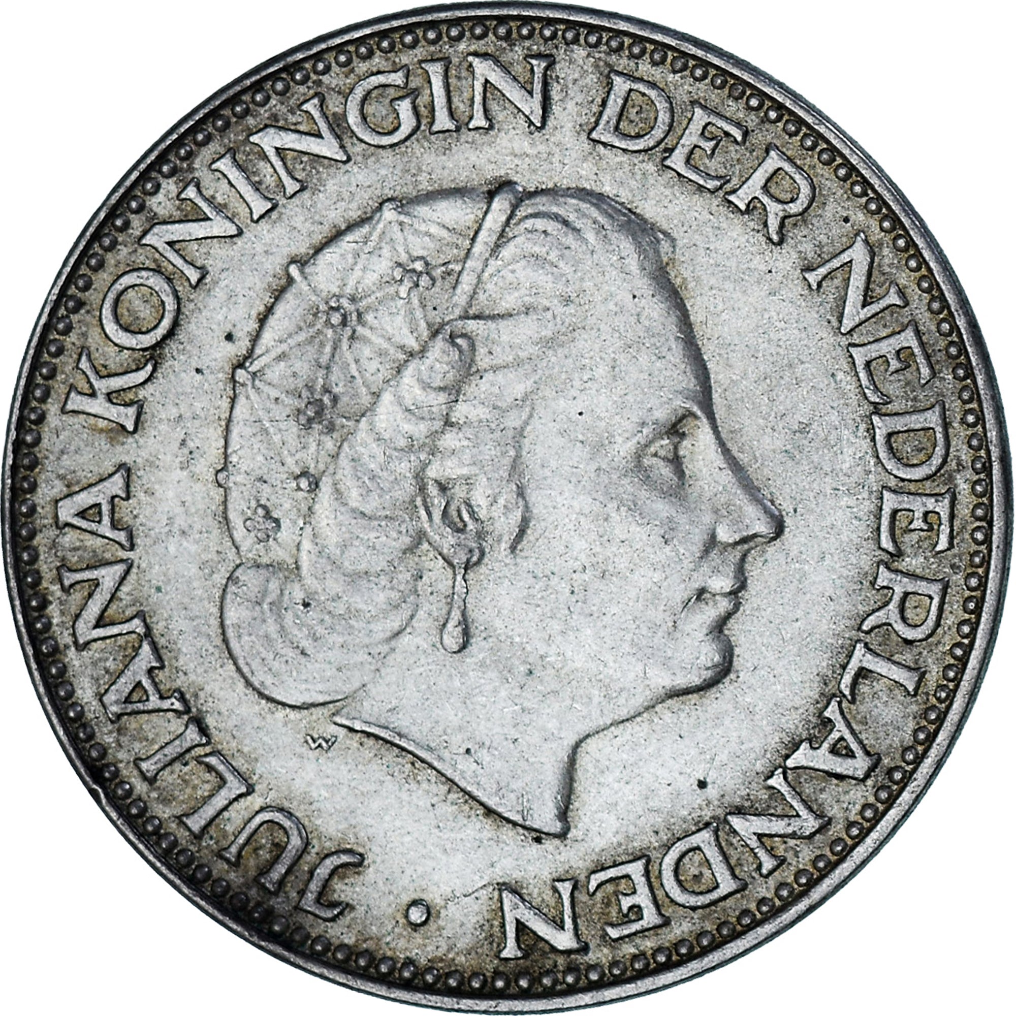 Munten, Nederland, Juliana, 2-1/2 Gulden, 1964, Utrecht, ZF+, Zilver, KM:185
