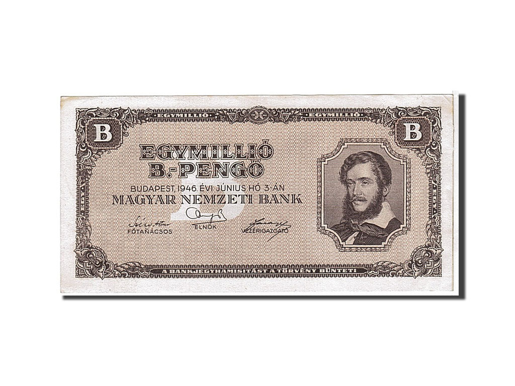 Hungary, 1,000,000 B.-Pengö, 1946, KM #134, AU(50-53)