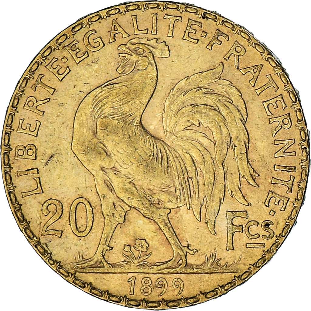 Moneda, Francia, Marianne, 20 Francs, 1899, Paris, EBC, Oro, KM:847