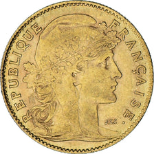 Moneta, Francja, Marianne, 10 Francs, 1911, Paris, EF(40-45), Złoto, KM:846