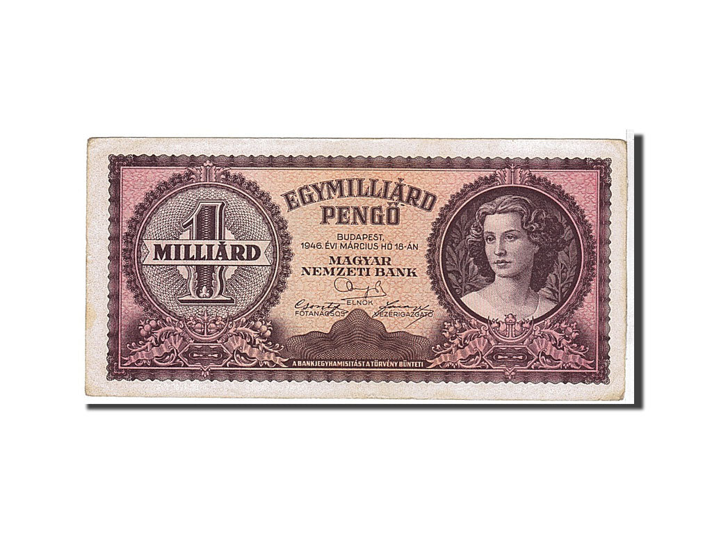 Banknote, Hungary, 1 Milliard Pengö, 1946, EF(40-45)