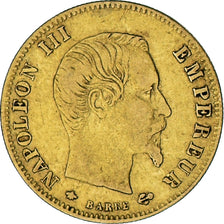 France, 5 Francs, Napoléon III, 1858, Strasbourg, Gold, VF(30-35), KM:787.2