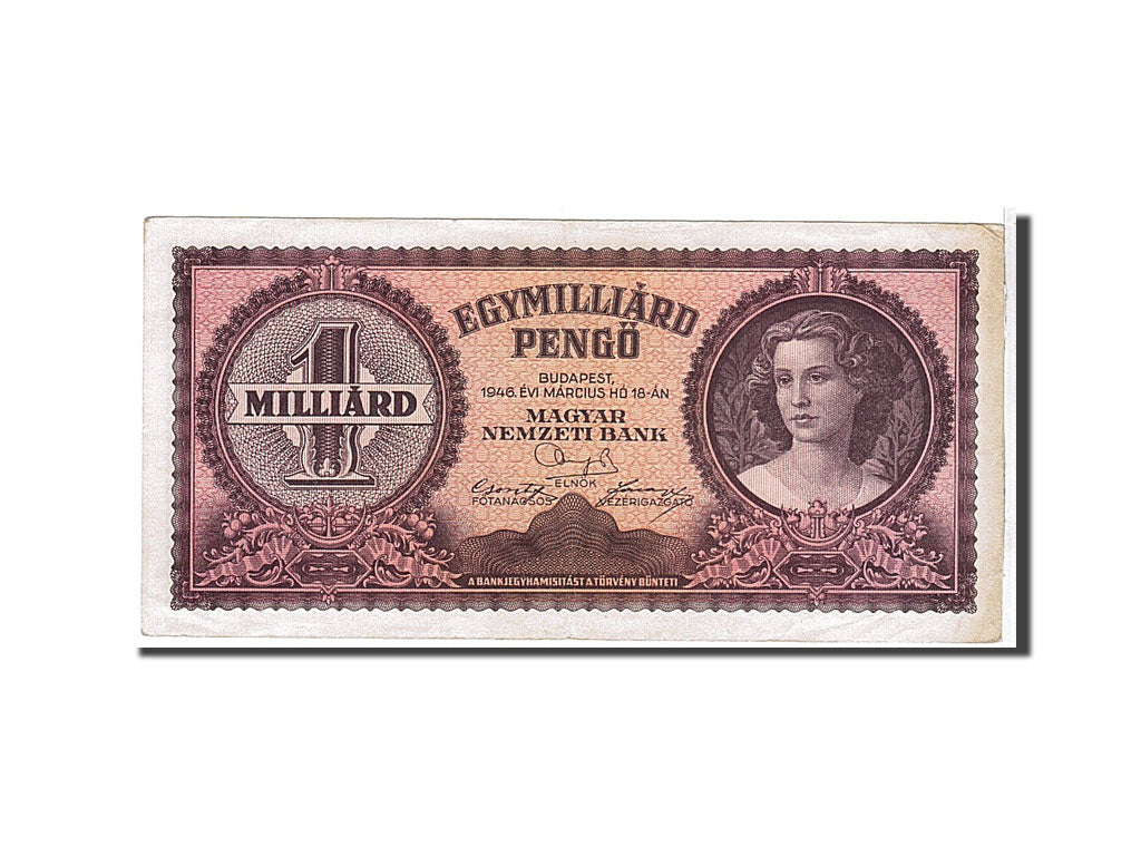 Biljet, Hongarije, 1 Milliard Pengö, 1946, TTB
