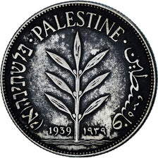 Palestine, 100 Mils, 1939, TTB, Argent, KM:7