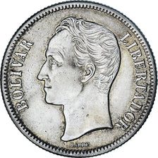 Moneda, Venezuela, Gram 10, 2 Bolivares, 1945, Philadelphia, MBC+, Plata, KM:23a
