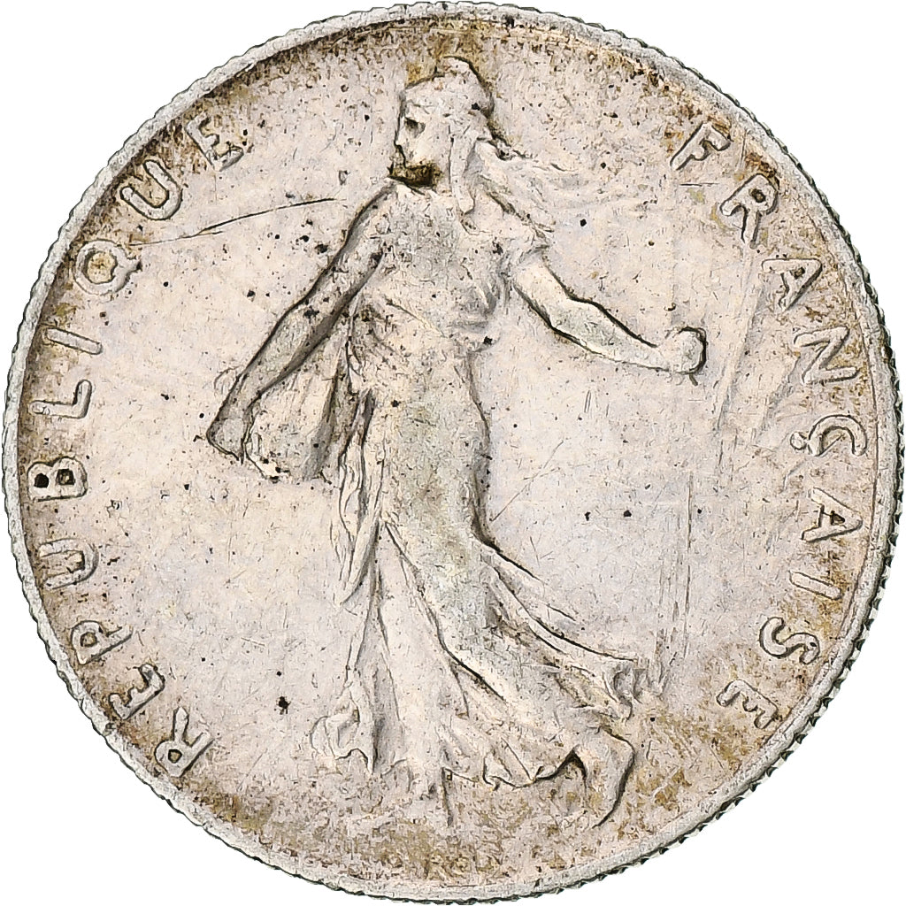 Moneda, Francia, Semeuse, 50 Centimes, 1910, Paris, MBC+, Plata, KM:854