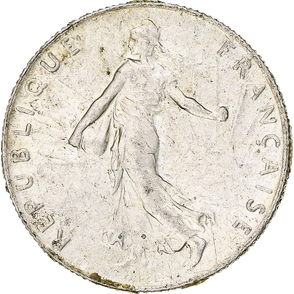 Coin, France, Semeuse, 50 Centimes, 1915, Paris, AU(50-53), Silver, KM:854