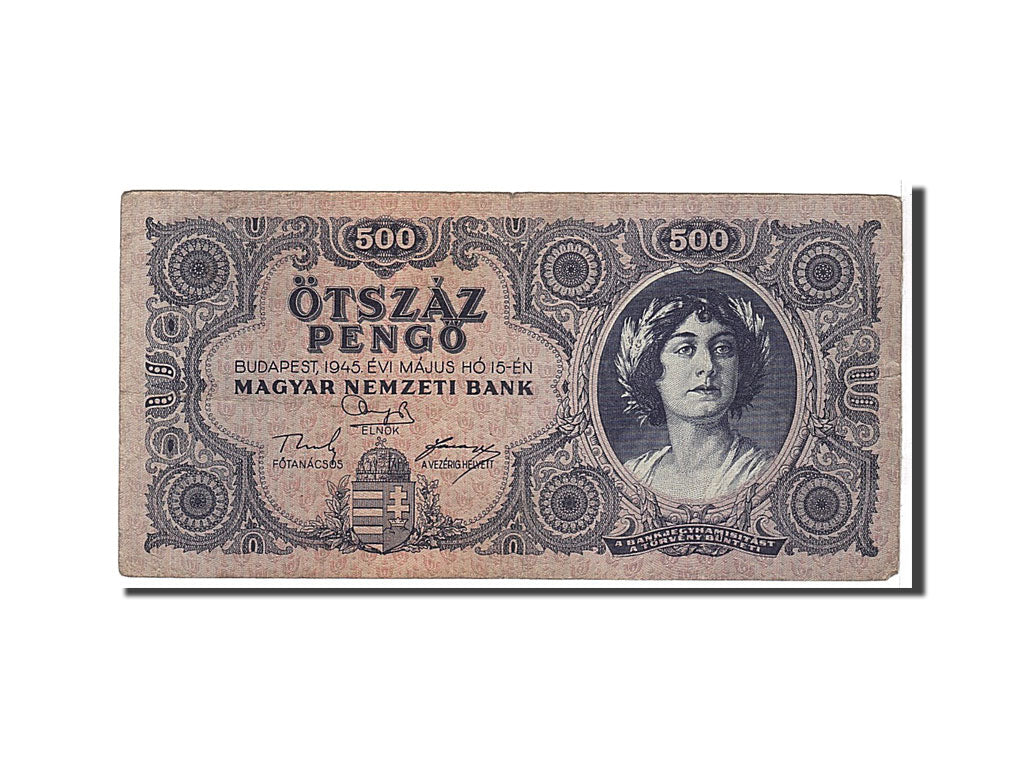 Banknote, Hungary, 500 Pengö, 1945, KM:117a, EF(40-45)