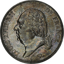 Francia, Louis XVIII, 5 Francs, Louis XVIII, 1822, Paris, Plata, MBC