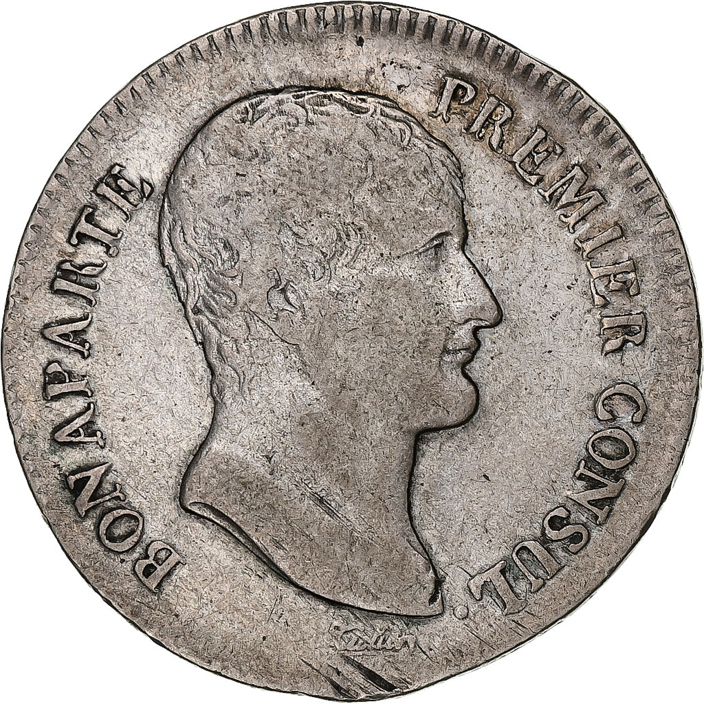Moeda, França, Napoléon I, 5 Francs, An 12, Toulouse, VF(20-25), Prata