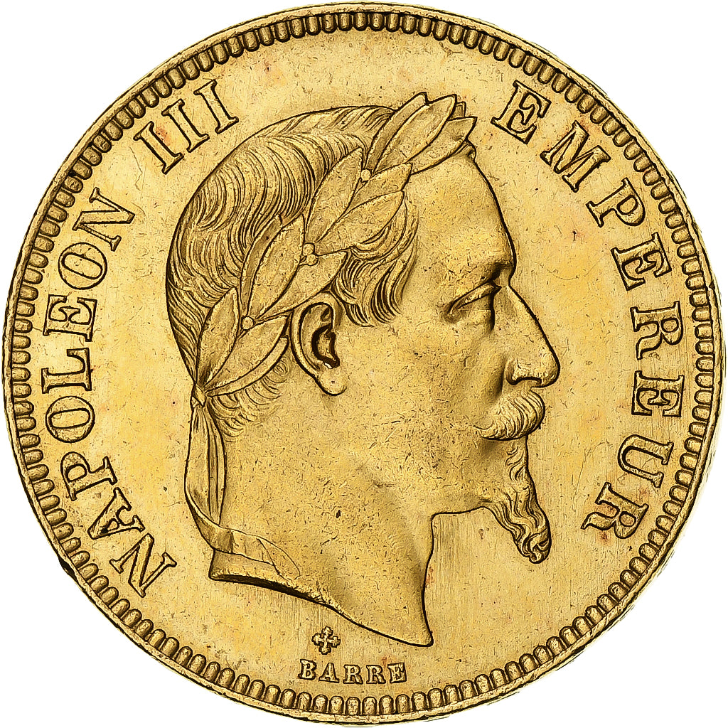 Coin, France, Napoleon III, Napoléon III, 100 Francs, 1869, Strasbourg