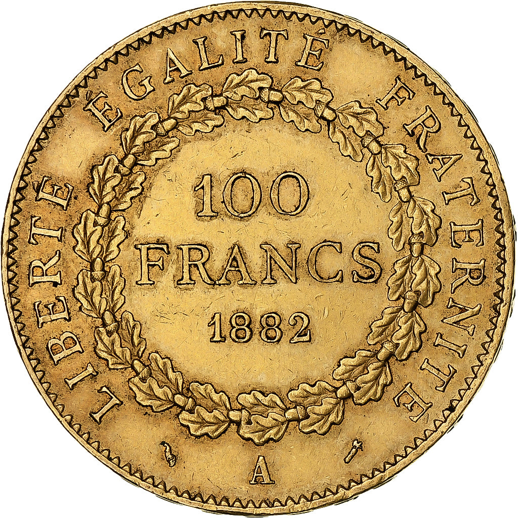 Münze, Frankreich, Génie, 100 Francs, 1882, Paris, SS+, Gold, KM:832