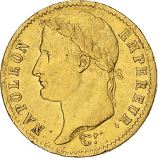 Moeda, França, Napoléon I, 20 Francs, 1808, Paris, EF(40-45), Dourado