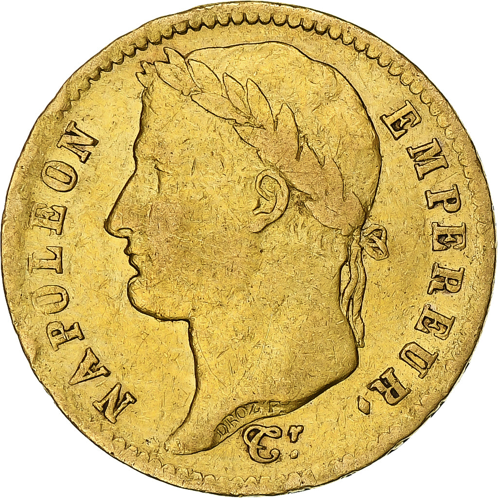 Moneta, Francia, Napoléon I, 20 Francs, 1811, Paris, MB+, Oro, KM:695.1