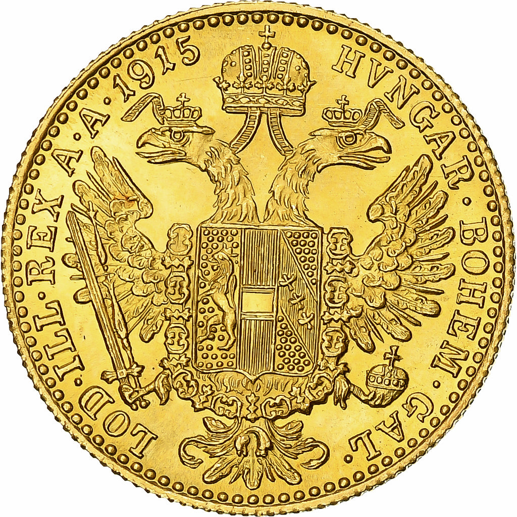 Coin, Austria, Franz Joseph I, Ducat, 1915, Restrike, MS(63), Gold, KM:2267