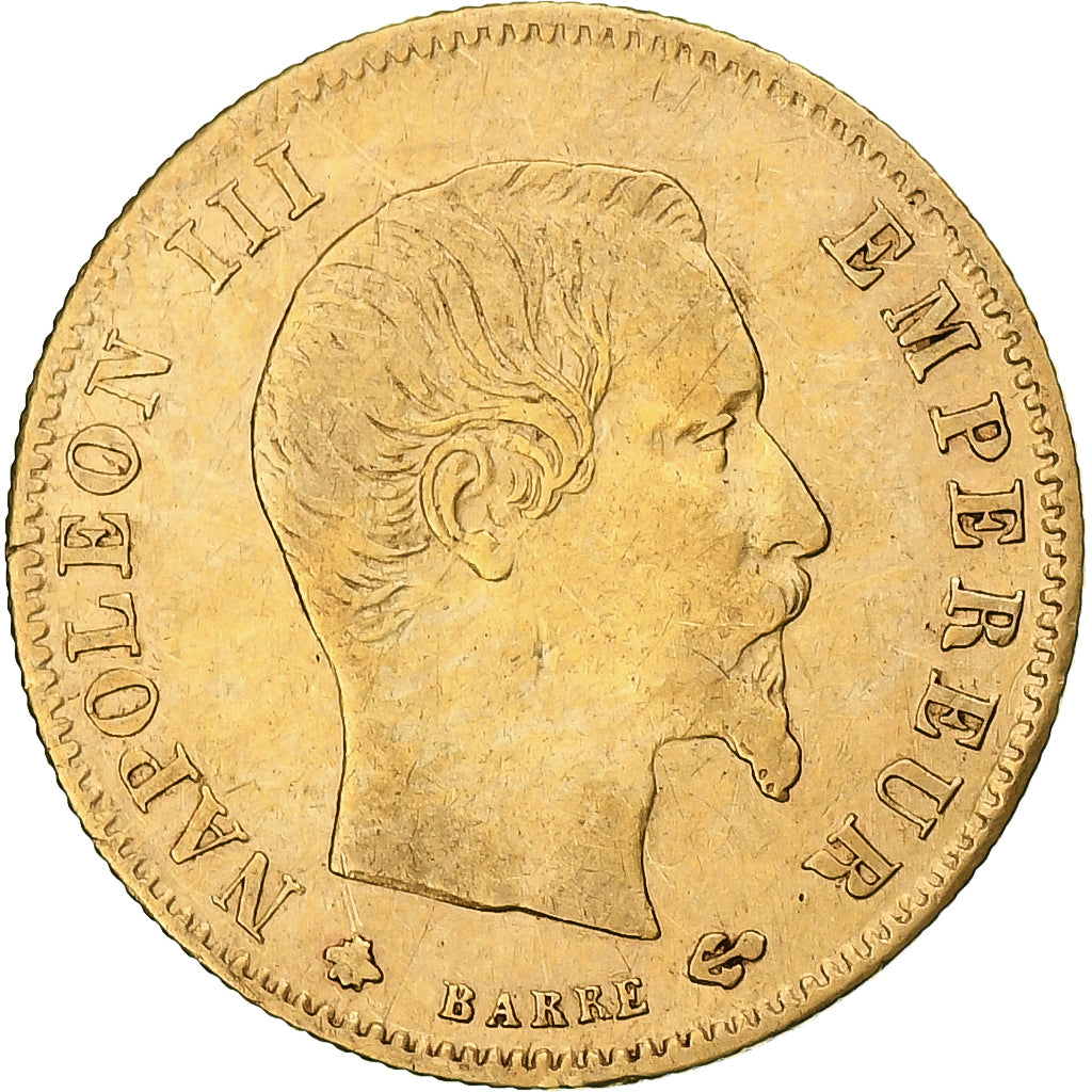 Moneda, Francia, Napoleon III, Napoléon III, 5 Francs, 1860, Strasbourg, MBC+
