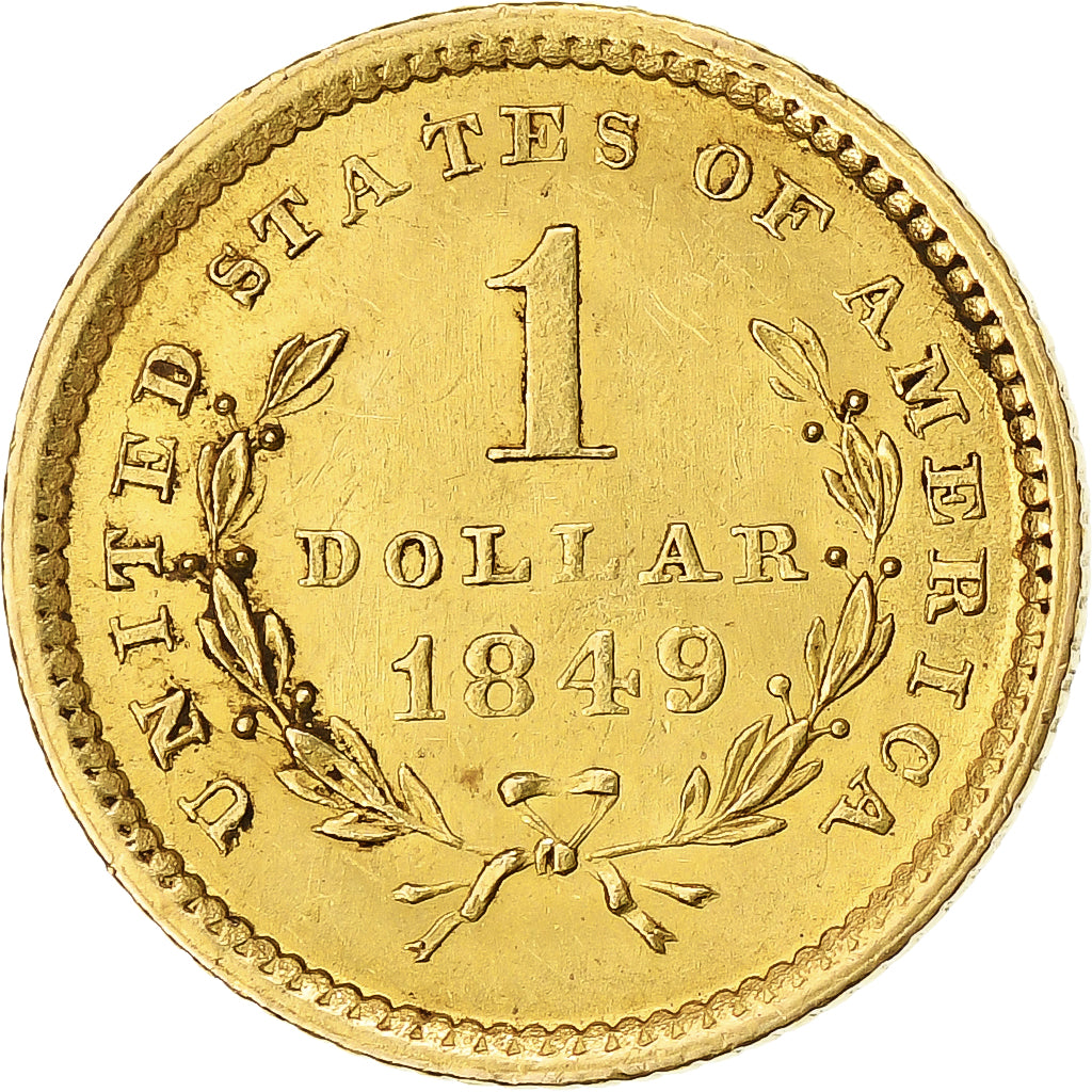 United States, Dollar, Liberty Head - Type 1, 1849, U.S. Mint, Gold, EF(40-45)