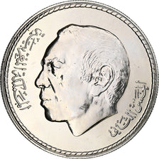 Munten, Marokko, al-Hassan II, 50 Dirhams, 1975, PR+, Zilver, KM:65