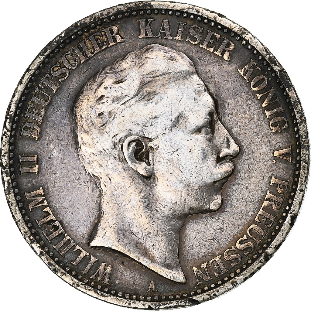 Munten, Duitse staten, PRUSSIA, Wilhelm II, 2 Mark, 1904, Berlin, ZF, Zilver