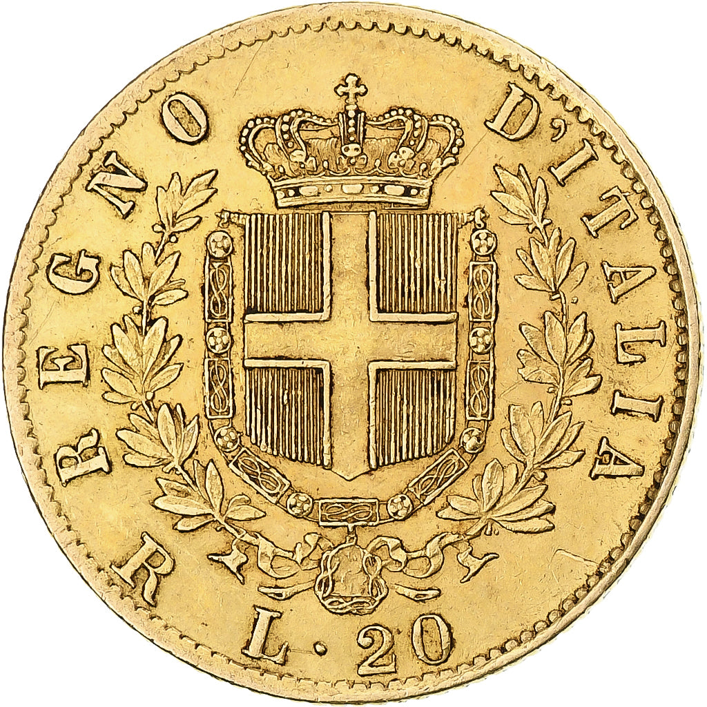 Munten, Italië, Vittorio Emanuele II, 20 Lire, 1878, Rome, ZF, Goud, KM:10.2