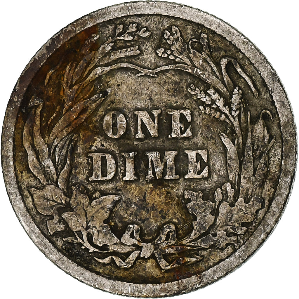 United States, Barber Dime, Dime, 1914, U.S. Mint, Philadelphia, EF(40-45), S...