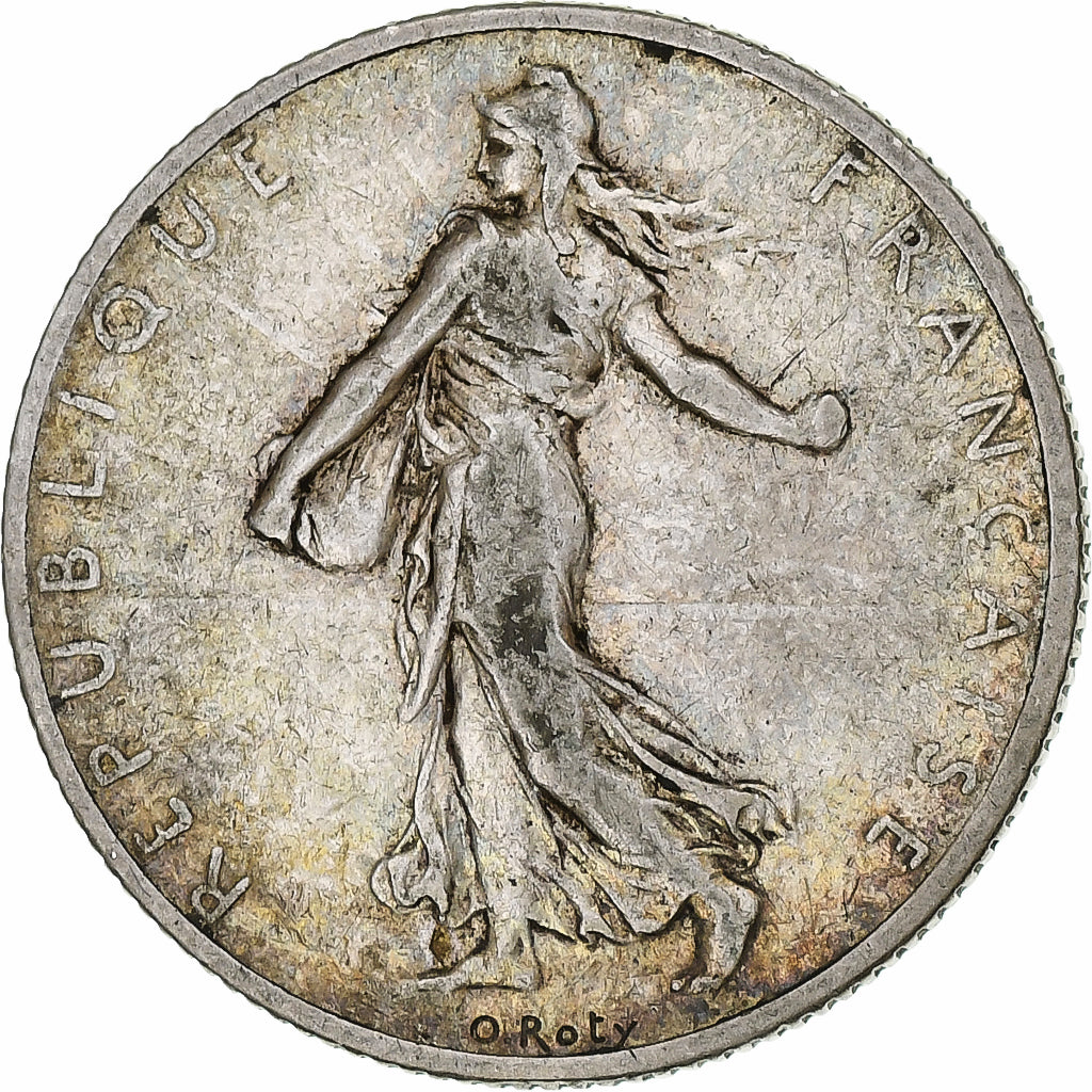 Munten, Frankrijk, Semeuse, 2 Francs, 1908, Paris, FR+, Zilver, KM:845.1