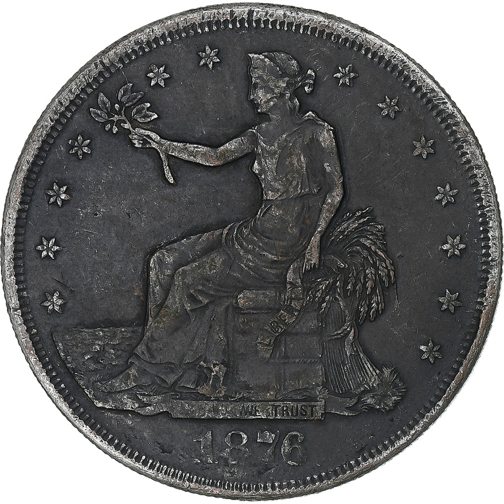 Estados Unidos, Dollar, Trade Dollar, 1876, U.S. Mint, Plata, BC+, KM:108