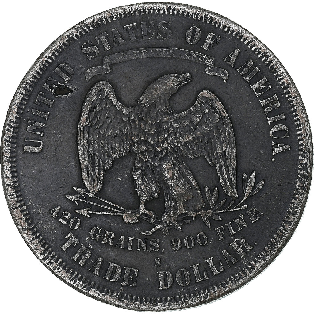 Estados Unidos, Dollar, Trade Dollar, 1876, U.S. Mint, Plata, BC+, KM:108