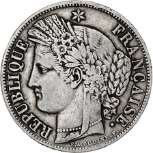 Munten, Frankrijk, Cérès, 5 Francs, 1850, Paris, FR+, Zilver, KM:761.1