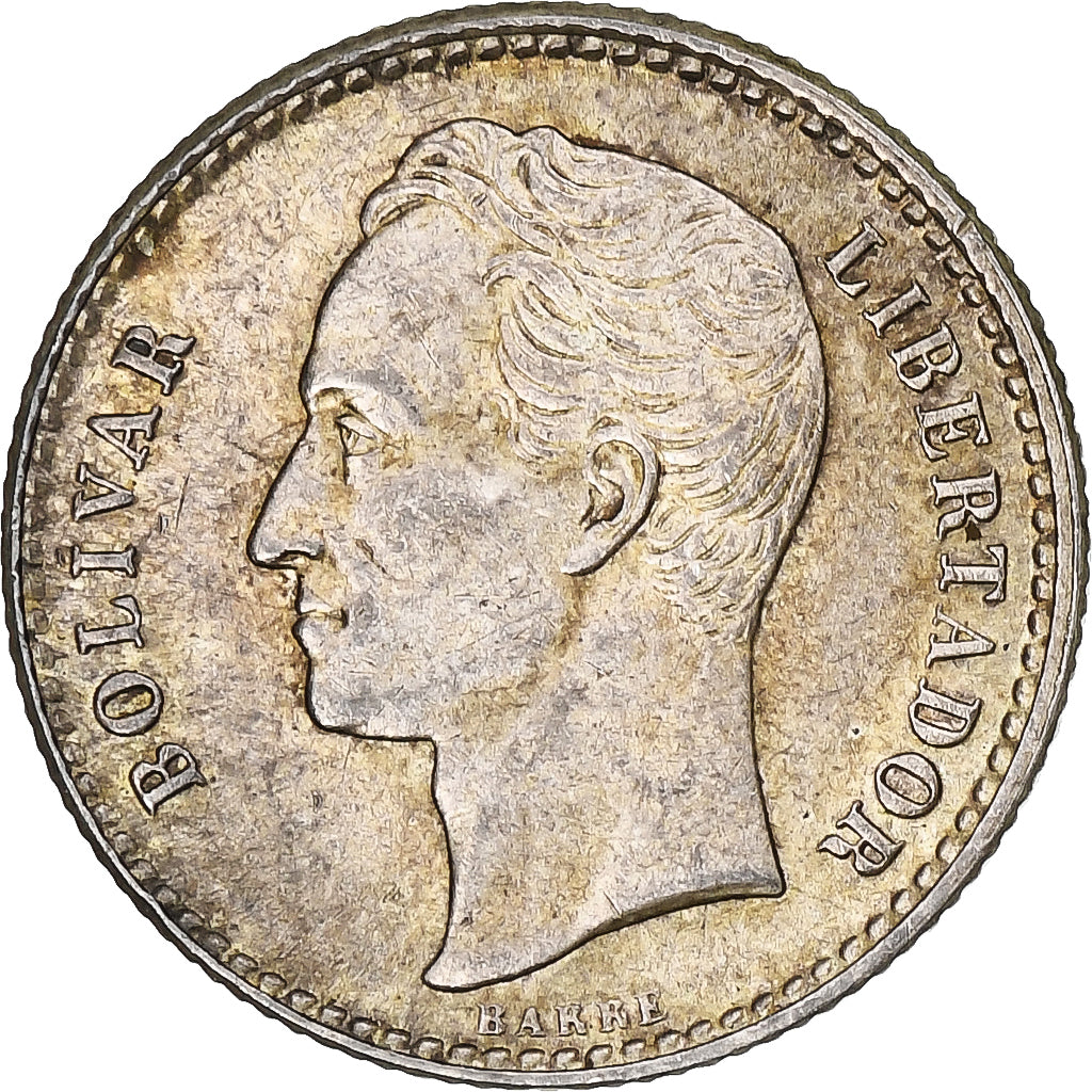 Coin, Venezuela, 50 Centimos, 1954, Philadelphia, EF(40-45), Silver, KM:36
