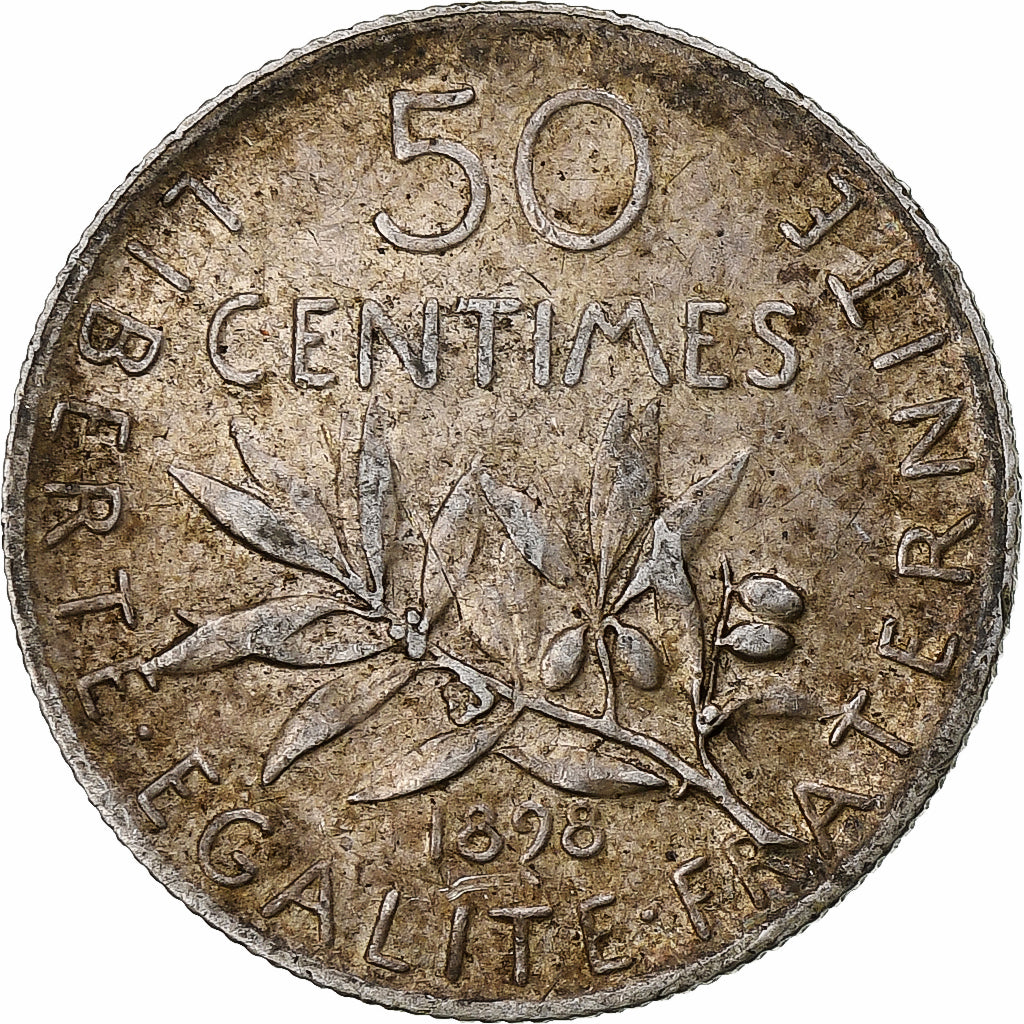 Münze, Frankreich, Semeuse, 50 Centimes, 1898, Paris, SS, Silber, KM:854