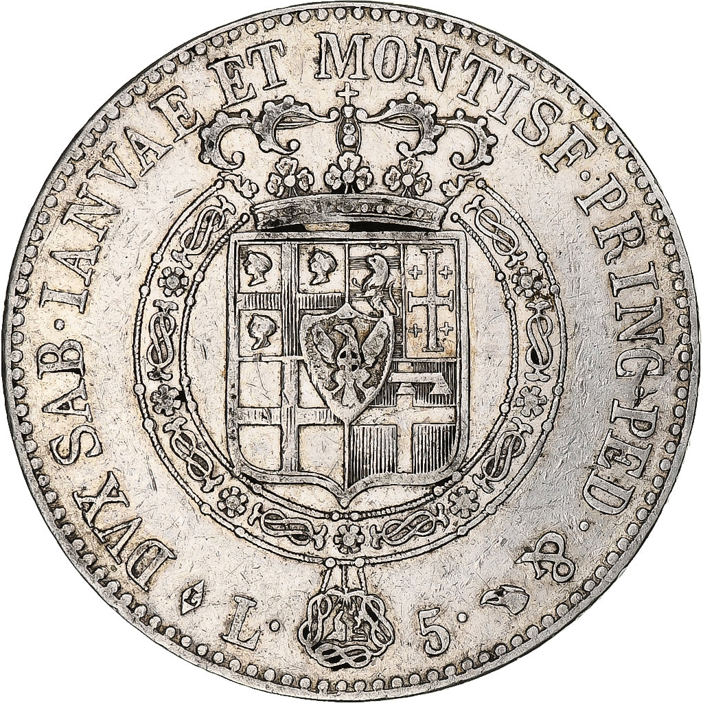 ITALIAN STATES, SARDINIA, Vittorio Emanuele I, 5 Lire, 1820, Torino, Silver
