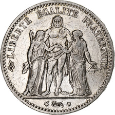 Coin, France, Hercule, 5 Francs, 1875, Bordeaux, EF(40-45), Silver, KM:820.2