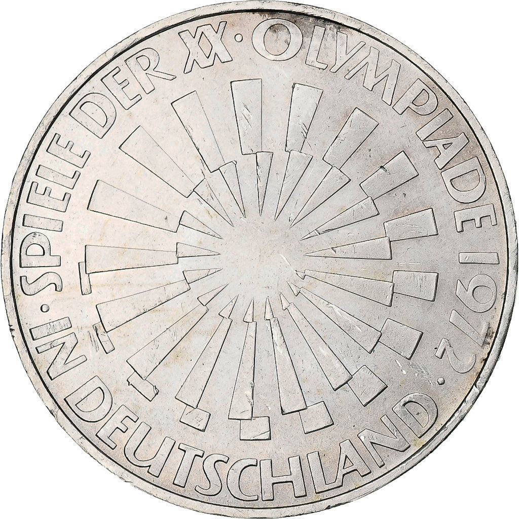 Münze, Bundesrepublik Deutschland, 10 Mark, 1972, Munich, VZ, Silber, KM:130