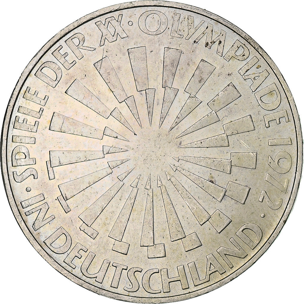 Monnaie, République fédérale allemande, 10 Mark, 1972, Munich, SUP, Argent