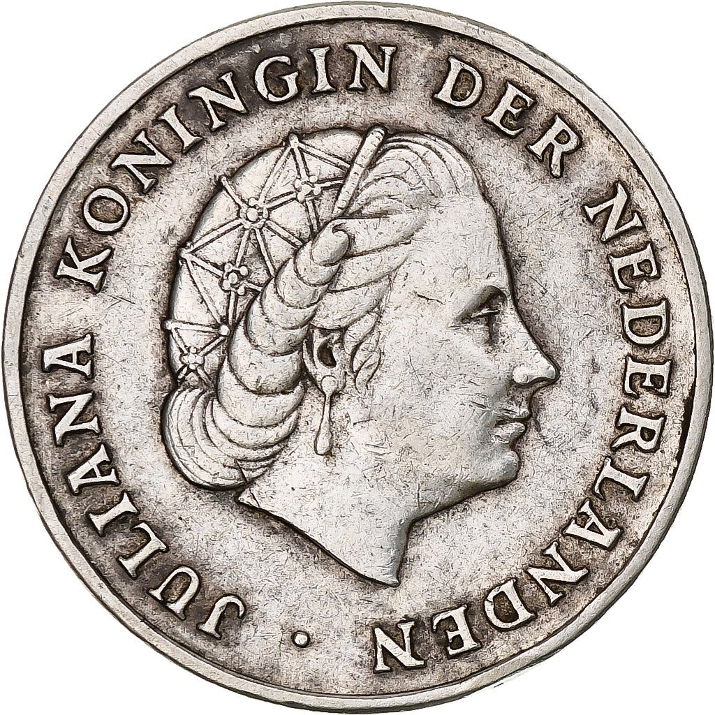 Münze, Netherlands Antilles, Juliana, Gulden, 1952, VZ, Silber, KM:2