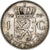 NETHERLANDS, Gulden, 1955, KM #184, AU(50-53), Silver, 25, 6.42