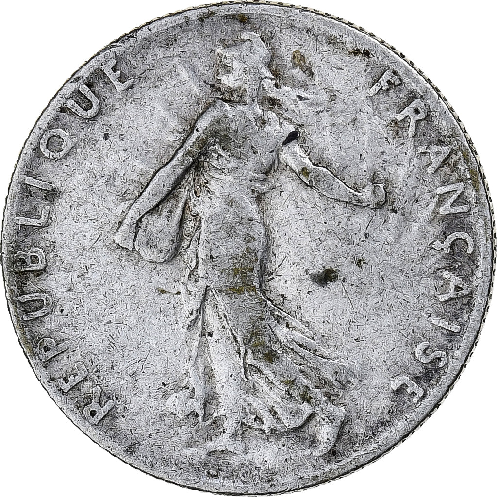 Francia, 50 Centimes, Semeuse, 1910, Paris, Plata, BC+, Gadoury:420, KM:854