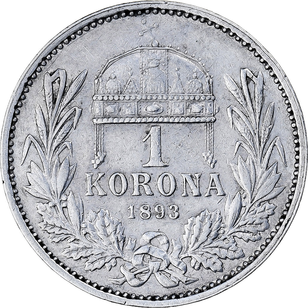 Coin, Austria, Franz Joseph I, Corona, 1893, EF(40-45), Silver, KM:2804