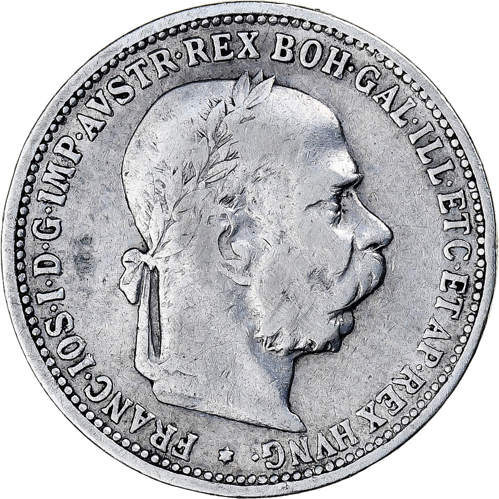 HUNGARY, Korona, 1893, Kormoczbanya, KM #484, VF(30-35), Silver, 4.91
