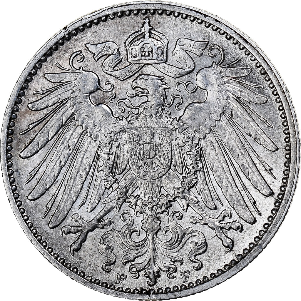 GERMANY - EMPIRE, Wilhelm II, Mark, 1916, Stuttgart, Silver, AU(55-58), KM:14