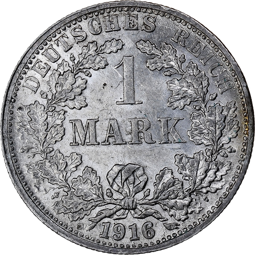 GERMANY - EMPIRE, Wilhelm II, Mark, 1916, Stuttgart, Silver, AU(55-58), KM:14