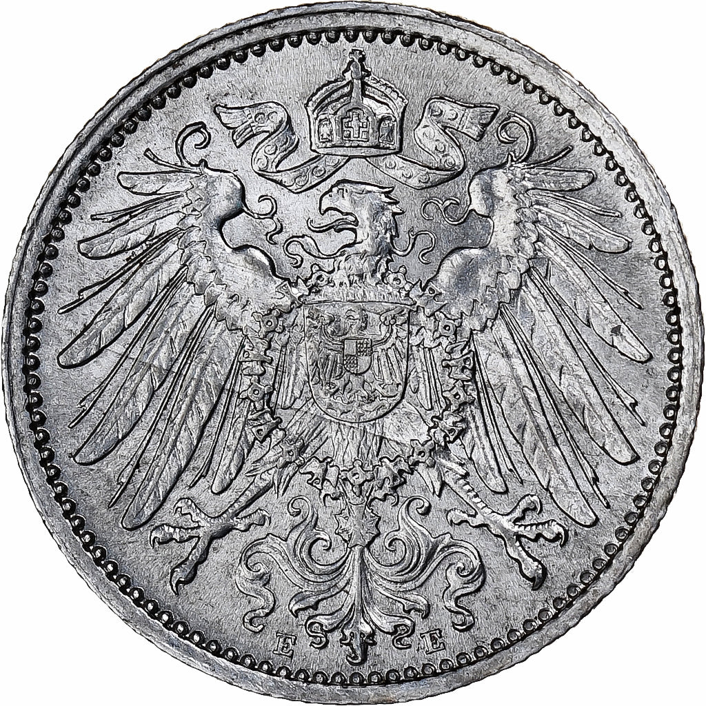 GERMANY - EMPIRE, Wilhelm II, Mark, 1915, Muldenhütten, Silver, MS(60-62)