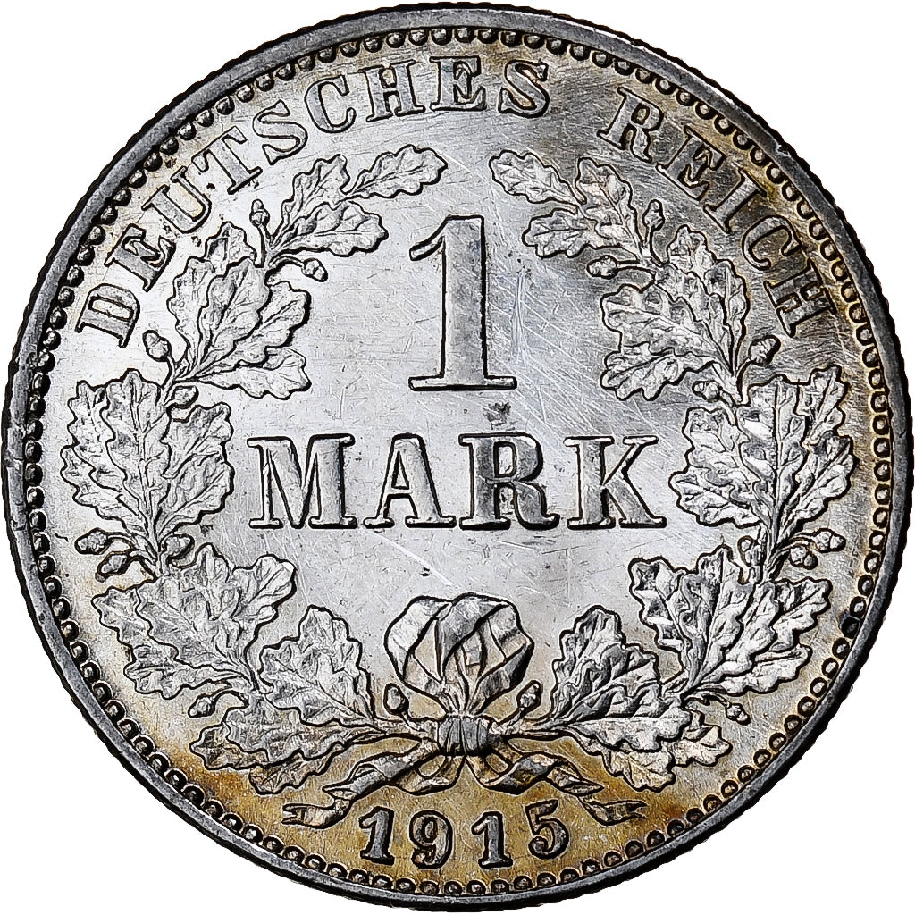 Münze, GERMANY - EMPIRE, Wilhelm II, Mark, 1915, Karlsruhe, VZ+, Silber, KM:14