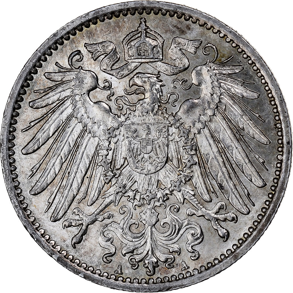NIEMCY - IMPERIUM, Wilhelm II, Mark, 1915, Berlin, Srebro, MS(60-62), KM:14