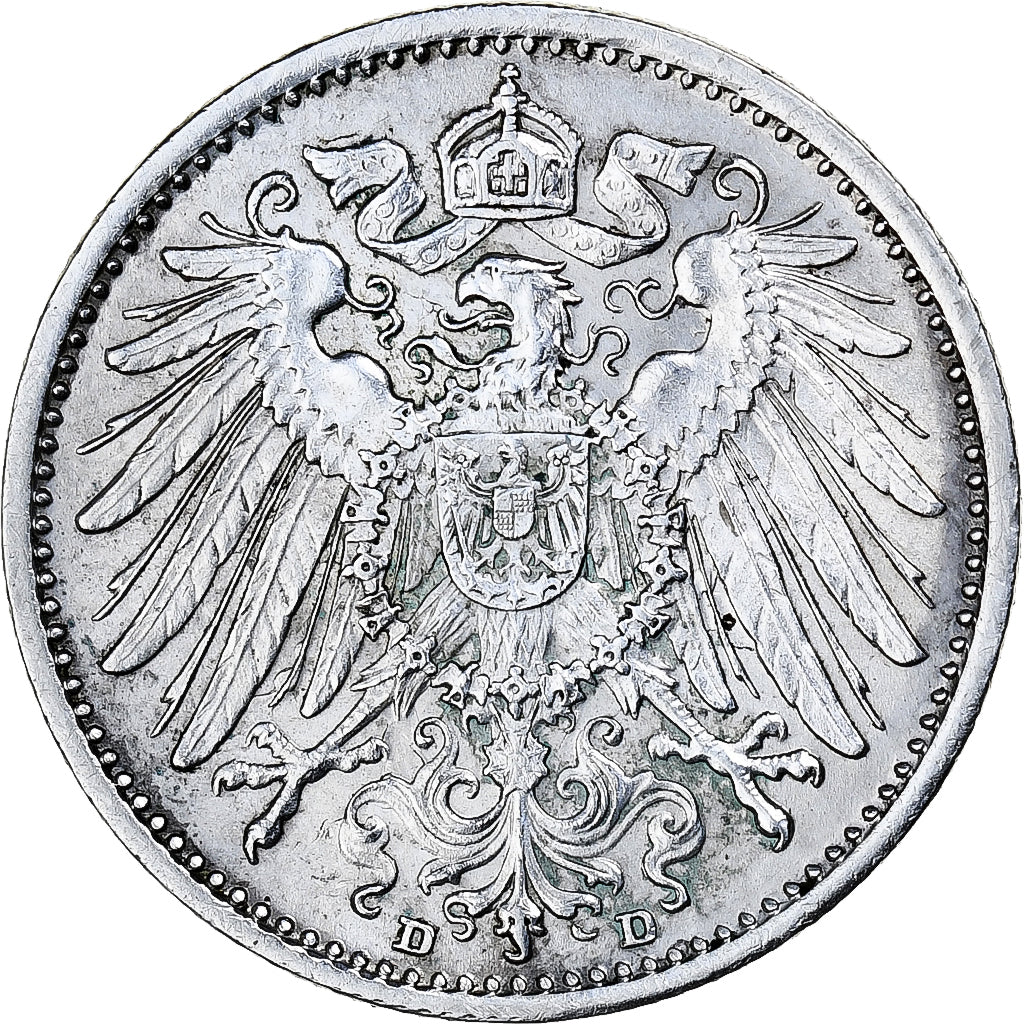 Moneda, ALEMANIA - IMPERIO, Wilhelm II, Mark, 1915, Munich, EBC, Plata, KM:14