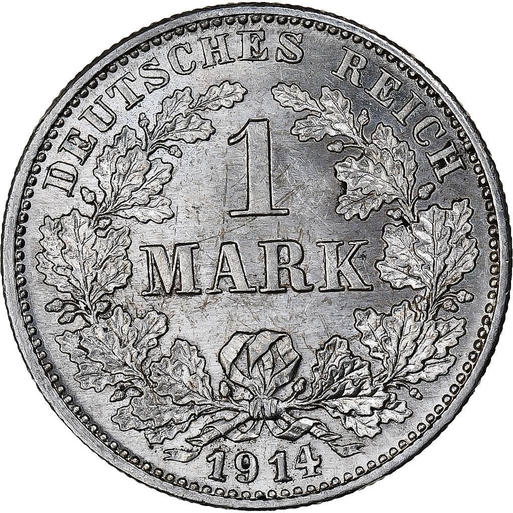 Moneda, ALEMANIA - IMPERIO, Wilhelm II, Mark, 1914, Karlsruhe, EBC+, Plata