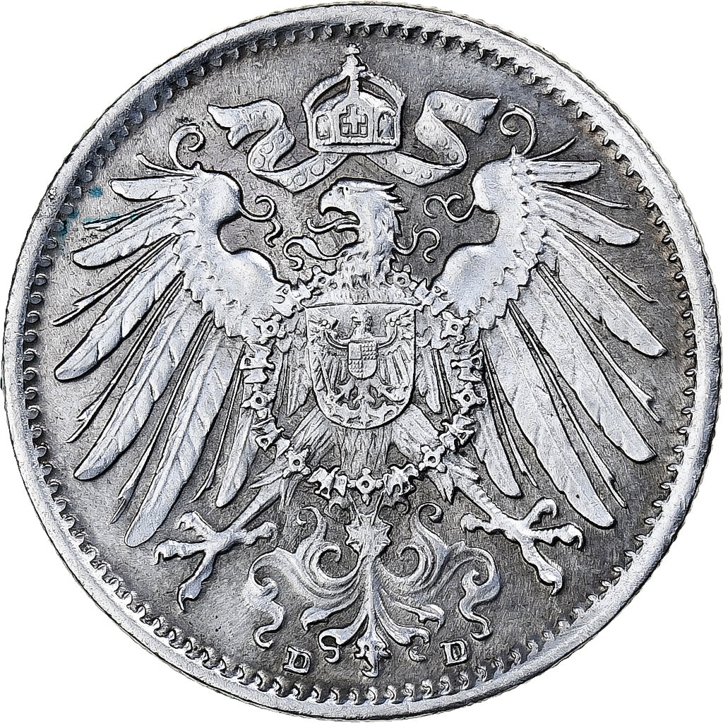 GERMANY - EMPIRE, Wilhelm II, Mark, 1914, Munich, Silver, AU(50-53), KM:14